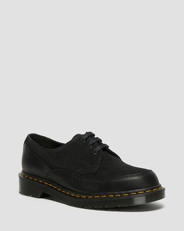 Black Men's Dr Martens 1461 Guard Made in England Leather Lace Up Shoes | CA 579YXF